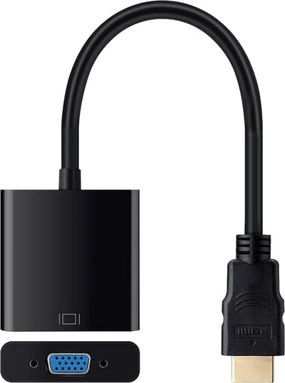 HDMI naar VGA Adapter Kabel Omvormer HDMI VGA Converter 1080p - Zwart