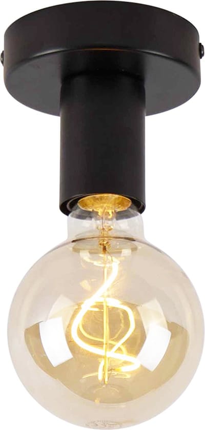 QAZQA facile - Moderne Dimbare LED Smart Plafondlamp incl. wifi met Dimmer - 1 lichts - Ø 10 cm - Zwart - Woonkamer | Slaapkamer | Keuken