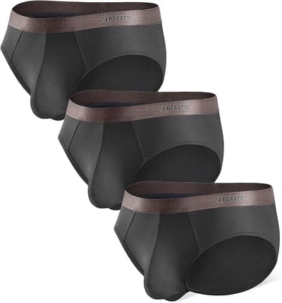 Heren Bambus Rayon Ondergoed Atmungsachtig Dubbel Zak Boxershorts 4er Pack