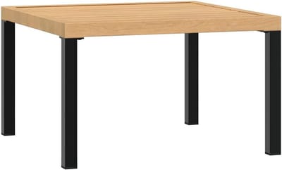 Zwarte Aluminium Bijzettafel voor Tuin en Terras 65x65x40 cm