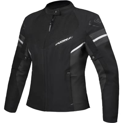 Ixon Ilana Evo Zwart Antraciet Zilver Dames Textiele Motorjas - Jas
