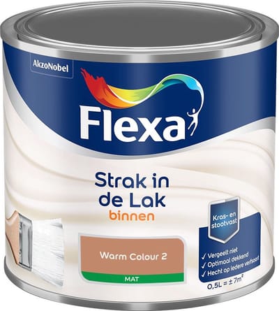 Flexa - Strak In De Lak Binnenlak Mat - Warm Colour 2 - Mengverf - 500 Ml
