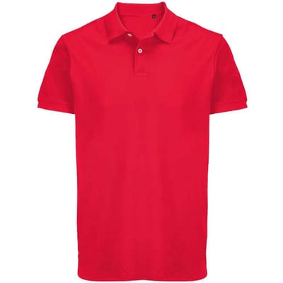 SOLS Unisex Adult Pacific Piqué Tweelingnaaldssteek Poloshirt (Rood)