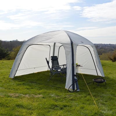 Maypole 2x zijpaneelwanden voor opblaasbaar tuinhuisje, evenementenonderdak, camping, parkevenementen, grijs