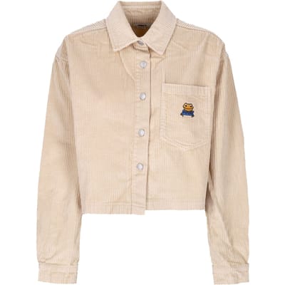 Damesshirt met lange mouwen en capuchon Liam cropped shirt L/s Irish Cream