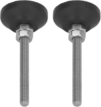 Verstelbare Niveau Voeten voor Meubels - 2 Stuks Nylon, 50mm Hoogte, M6 Draad, Stevige Rubber Basis voor Stabiliteit en Ondersteuning
