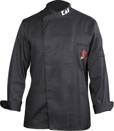 Shun koksjack, keukenkoksjack, polyester/katoen, zwart, herenmaat L, 43070351