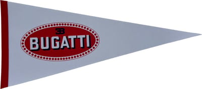 Bugatti - Bugatti auto - Bugatti logo - auto - racen - Vaantje - Bugatti motors - Bugatti motoren - Sportvaantje - Wimpel - Vlag - Pennant - 31*72 cm