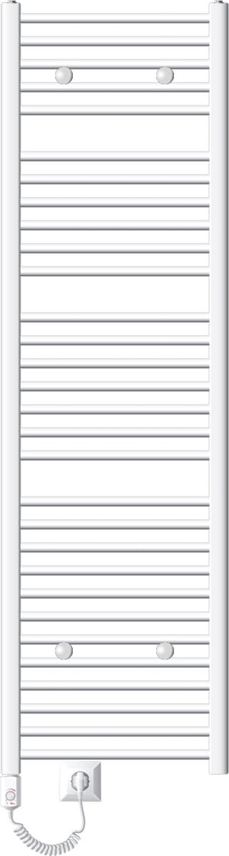 Badkamerradiator Sahara met verwarmingselement 900W 500x1800 mm wit recht met zijaansluiting