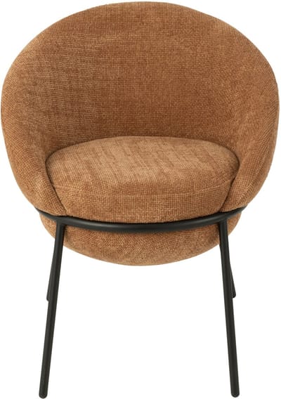 J-Line stoel Dining Chair - ijzer - terracotta/zwart