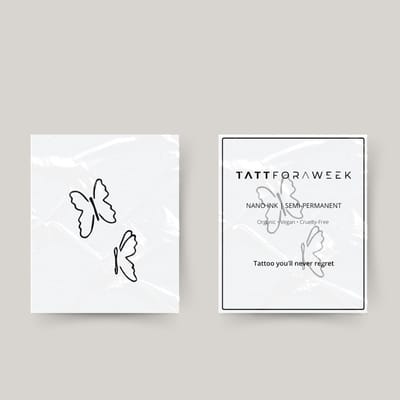 Tijdelijke tattoo fineline vlinders | Neptattoo volwassenen | Tijdelijke tattoo voor volwassenen | Temporary tattoo | Plaktattoos voor volwassenen | Neptattoos | Probeer zorgeloos een tattoo | tattforaweek