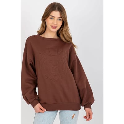 Soft Emblem Sweatshirt - Brown / One Size