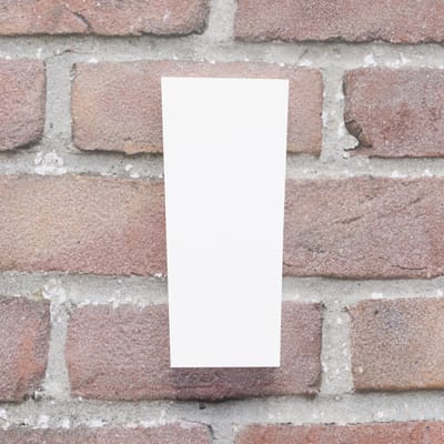 Huisnummer Showcard I wit - Huisnummerbord - 10 cm - zelfklevend