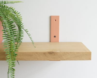 STERKSTAEL Vesta Industriële Plankdrager Dusty Rose - Stalen Wandplank Steun - Voor plank vanaf 20 cm tot 30 cm - Kleur Oud Roze - inclusief bevestigingsmateriaal - Poedercoating - Wandsteun - 1 stuk