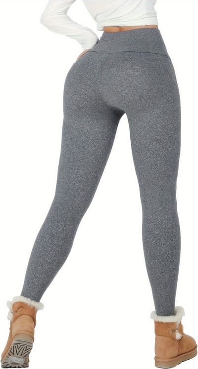 Livano Gevoerde Panty - Legging - Hoge Taille - Winter Panty - Fleece panty - Thermo Panty - Warme Panty - Elastisch - Zwart Maat XS