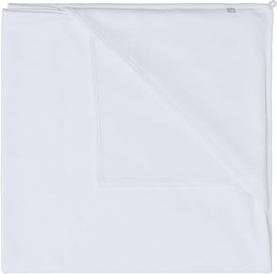 Wikkeldeken 75x75 cm - Wit - 100% ecologische katoen - Geschikt voor autostoel met vijfpuntsgordel - ShopVlot