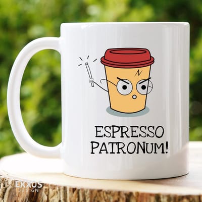 Haryy potter espresso patronum mok - Harry potter - Grappige cadeaus - Verjaardag cadeau - Cadeau voor man - Cadeau voor vrouw - Mok met tekst - Mokken - Best Cadeautjes - Thee glazen - Koffie mok