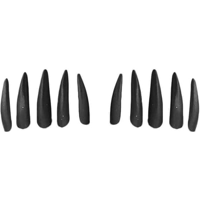 10 stuks Halloween Heks Valse Nagel Tips Zombie Cosplay Volledige Bedekking Stiletto Nagels Kunstnagels zwart