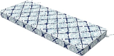 Bankkussen met Stropdassen - Zitkussen Buiten - Terras Meubilair - Waterafstotend Polyester - 122 x 45 x 7.6 cm