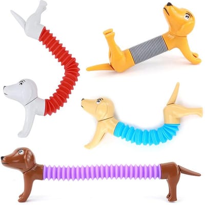 Dinosaurus Telescopische Buizen Fidget Speelgoed Cartoon Dolfijnen, honden, haaien Uitrekbare Pop Buizen Stressverlichtend Speelgoed voor Kinderen Feestcadeaus