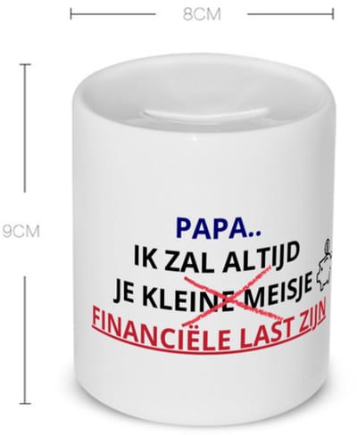 Akyol - papa cadeau Spaarpot - Papa - verjaardag papa - vader cadeau - vader - vader cadeautjes - vaderdag cadeau - vader cadeautjes verjaardag - liefste papa - papa - leuk kado om te geven - 350 ML inhoud