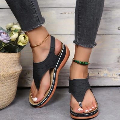 Zomer Dames Band Sandalen Dames Flats Open Teen Effen Casual Schoenen Rome Wedges Thong Sandalen Sexy Dames Schoenen 42 brown