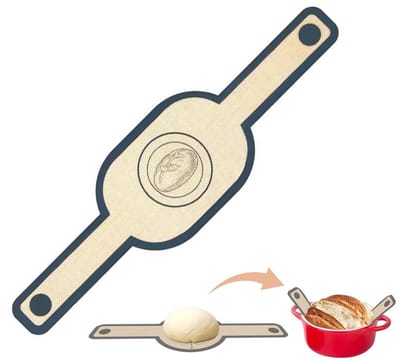 Ovale siliconen broodriemen - Siliconen broodmand - - Broodbakmat - Broodmat - Met lange handgreep - Antiaanbaklaag en gemakkelijk schoon te maken - 58,5*15,8*0,04 cm - Geschikt voor bakken, brood verplaatsen, enz. - Grijs, bruin