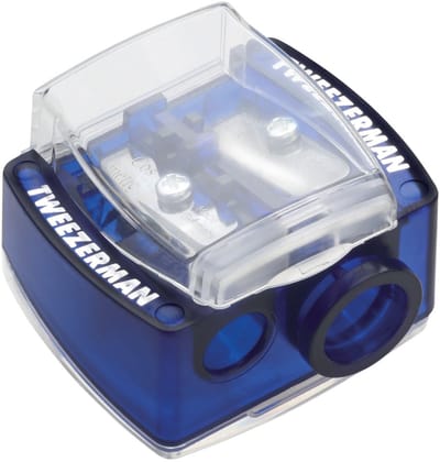 Tweezerman Deluxe Cosmetic Sharpener – Professionele Make‑up Puntenslijper Met Dubbele Opening – Precisie En Veilige Slijper Voor Eyeliner, Lipliner & Make‑up Potloden – Robuust, Duurzaam En Hygiënisch Ontwerp