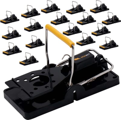 Wonact Muizenval - Muizenvallen voor binnen en buiten - 18 stuks - Mouse trap - Muizenklem - 100% pakkans - Muizengif Alternatief