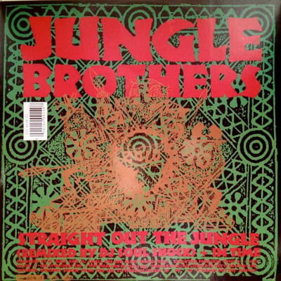 12-inch Plaat JUNGLE BROTHERS - Straight Out The Jungle (Geremixt Door ZYX611012 ZYX Records 1989 Duitsland Rap & Hip-Hop/R&B Gebruikt red