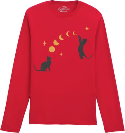 Kat Maan Cat And Moon Bow The Coloured House Longsleeve T-shirt S