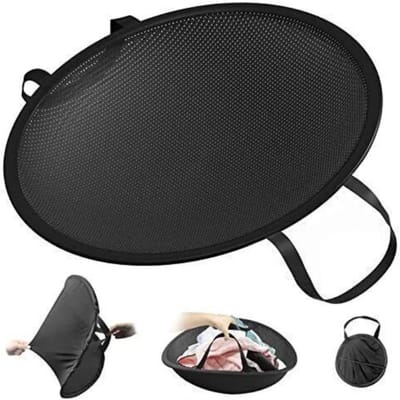 Nieuwe Opvouwbare Wasmand Nylon Doek Wassen Opbergmand Opvouwbare Mand voor Vuile Was black