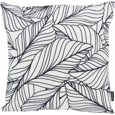 Gek op kussens! Sierkussen black & white leaves | 45 x 45 cm | katoen/polyester