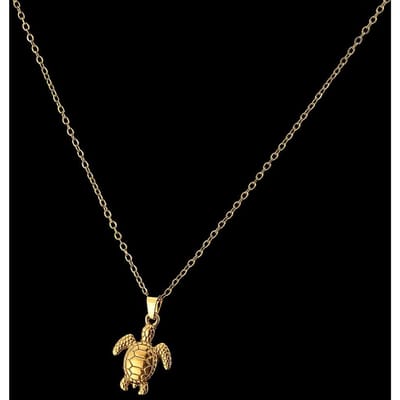 Collier Pendentif Exquis en Forme de Tortue, Un Must-have pour un Style Vacances Décontracté, Un Cadeau Idéal pour les Amis ou les Frères, et le Choix Parfait or