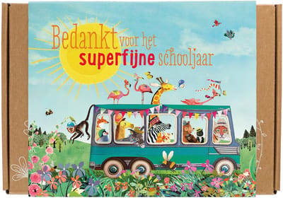 Blossombs Gift Box Schoolbus Bedankt – 7 Zaadbommetjes – Wilde Bloemenmix – Cadeau Bedankje – Voor Bijen en Vlinders