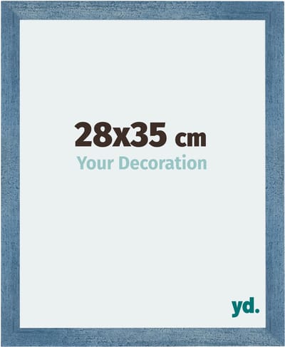 Your Decoration - Fotolijst 28x35 cm - MDF - Helder Blauw Geveegd - Mura