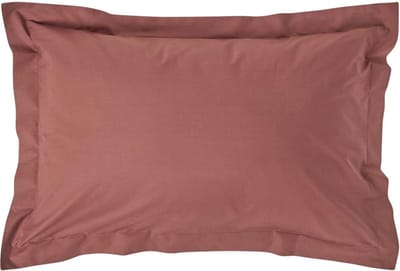 Homescapes Kussensloop 50x75 cm met Rand (Oxford) – Chocoladebruin – 100% Egyptisch Perkal Katoen – 200 TC