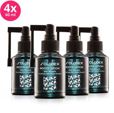 SOLODEX Roots Accelerator Combideal – 4x 60 ml – Hair Growth Booster – Voor Sterker en Voller Haar