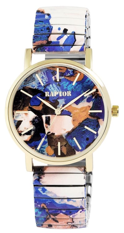 Raptor Herenhorloge siliconen JW20204 met echte leren band, 5ATM, basic, modern, zakelijk