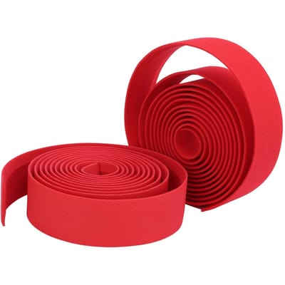 Lot de 2 rubans de guidon de vélo confortables, antidérapants, résistants à la transpiration et durables pour vélos de route rouge