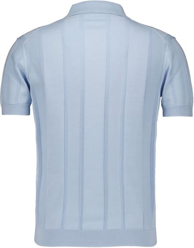 Gentiluomo Polo No Buttons Ss Heren - Polo shirt - Lichtblauw - Maat L