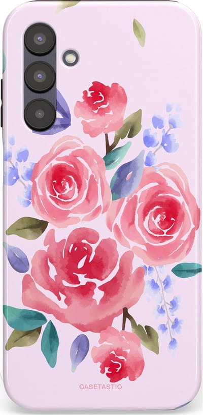 Casetastic hoesje geschikt voor Samsung Galaxy A25 - Dubbellaagse bescherming - Aquarel pracht - Fashion Case - Lichtroze Lavendel