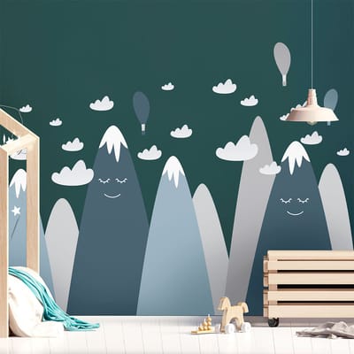Boyka Scandinavische Bergen Kinderstickers 100 x 150 cm