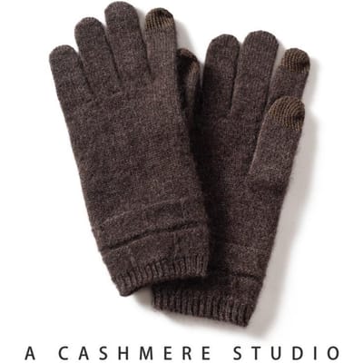 Nieuwe Kasjmier Handschoenen voor Dames In Herfst en Winter Warmte en Verdikte Touchscreen Vijf Vinger Wijsvinger Gebreide Kasjmier Garen Handschoenen One Size gray