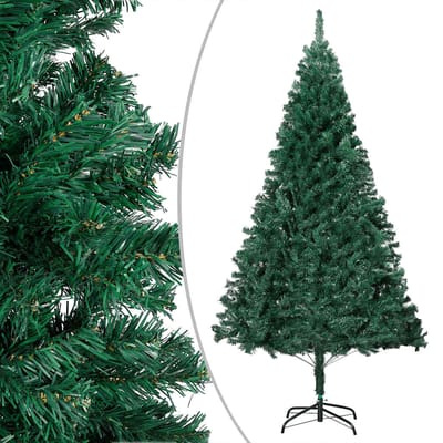 vidaXL - Kunstkerstboom - met - verlichting - en - kerstballen - 150 - cm - PVC - groen