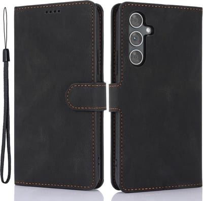Coverup Hoesje - Geschikt voor Samsung Galaxy A35 Hoesje - Coverup Book Case - Zwart