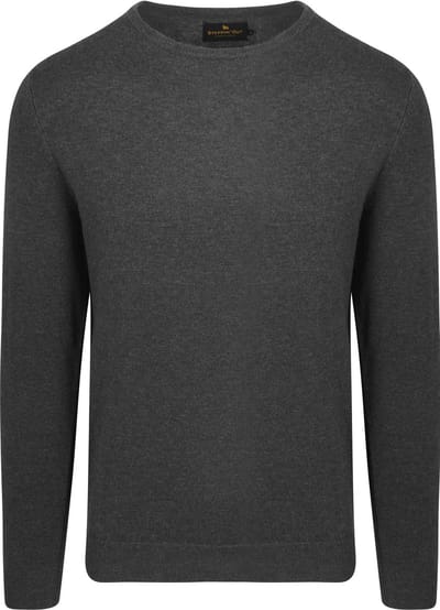 Steppin' Out Trui Merinowol Antraciet - Maat S - Heren - Pullovers