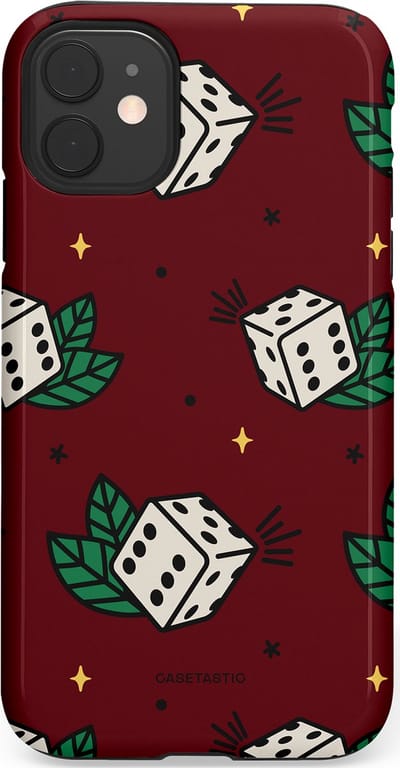 Casetastic Hoesje Geschikt voor Apple iPhone 11 - Stijlvolle Beschermende Duo-layer Case - Casino zes