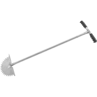 Bordureuse manuelle de pelouse avec lame dentée Scie Bordure demi-lune Outil de jardinage avec poignée en T pour nettoyer les bordures le long des trottoirs