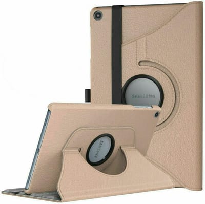 Hoesje Geschikt Voor Samsung Galaxy Tab A7 Lite Hoes bookcase - Galaxy Tab A7 Lite hoes 8.7 360 draaibare case Hoesje - Goud